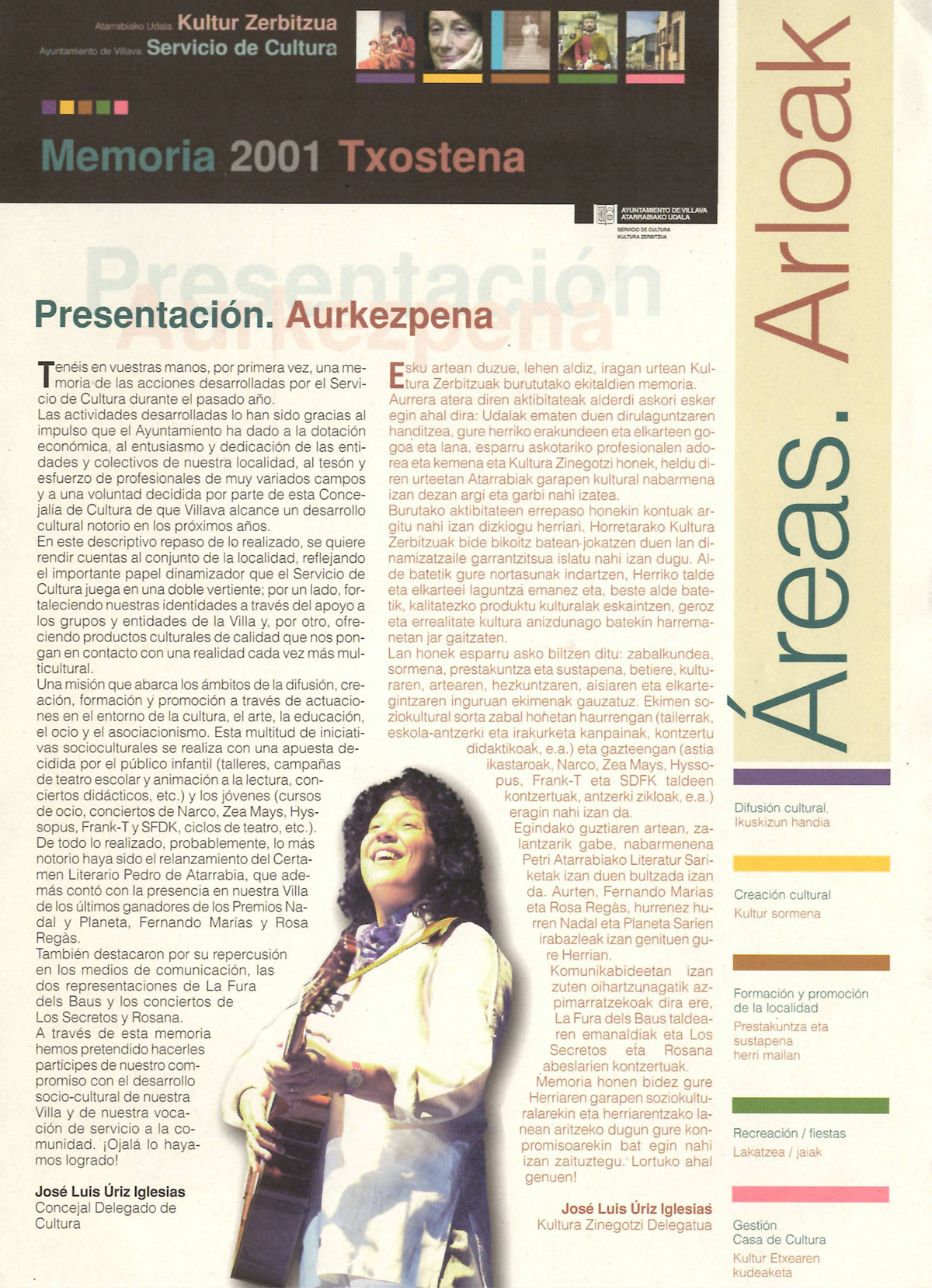 Memoria del Servicio de Cultura (2001)