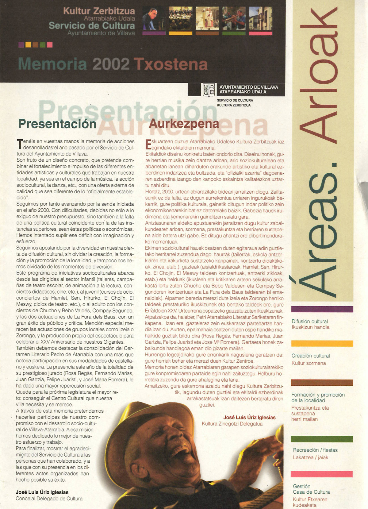 Memoria del Servicio de Cultura (2002)